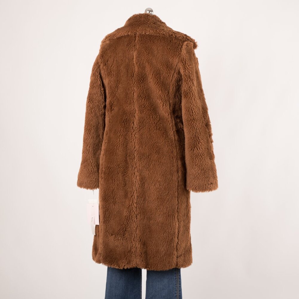 Avec Les Filles Faux Fur Teddy Coat Size XS Chocolate Brown - Picture 3 of 6